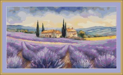 French Countryside Cross Stitch Pattern