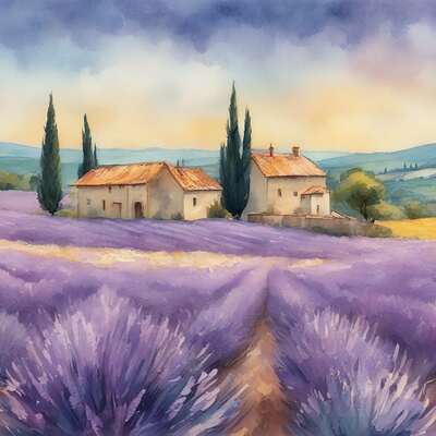 French countryside cross stitch pattern