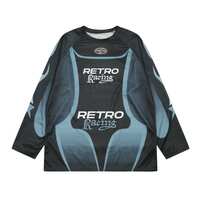 Original American Retro Lettering Flame Racing Pullover Sweatshirt - Thumbnail 7
