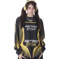 Original American Retro Lettering Flame Racing Pullover Sweatshirt - Thumbnail 2