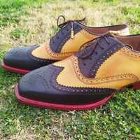 New Men's Handmade Leather  Dress Shoes - Thumbnail 1