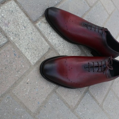 Unique Handmade patina Leather dress Shoes For Men