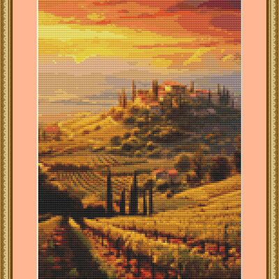 Evening landscape cross stitch pattern - Thumbnail 3
