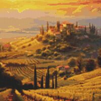 Evening Landscape Cross Stitch Pattern - Thumbnail 1