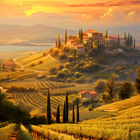 Evening Landscape Cross Stitch Pattern - Thumbnail 2