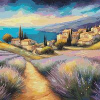 French Village Cross Stitch Pattern - Thumbnail 1