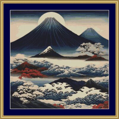 Mountains cross stitch pattern - Thumbnail 3