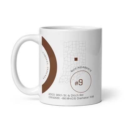 11oz - Roundabout #9 - Whitetail Deer Family - White glossy mug 11oz