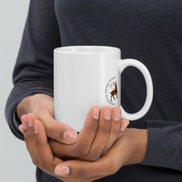 11oz - Roundabout #9 - Whitetail Deer Family - White glossy mug 11oz - Thumbnail 4