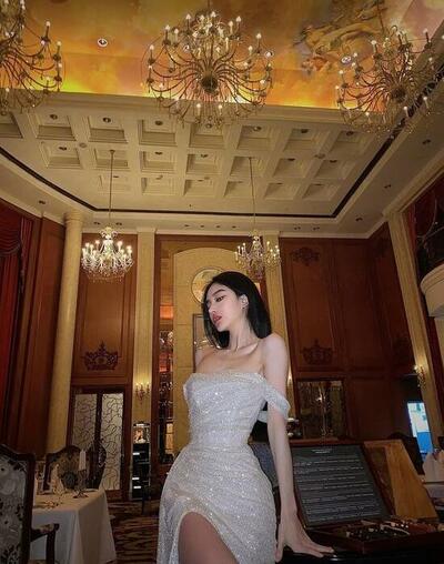 Sexy A Line Split Sequin Prom Dresses