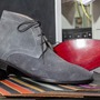Handmade Leather Men's Gray Lace Up Chukka Classic Boot-1