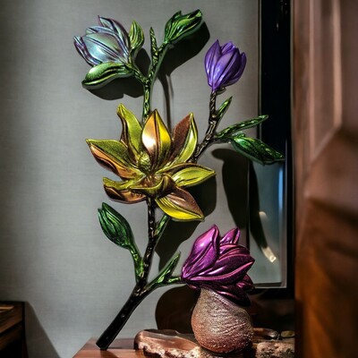 Flower branch wall decoration home decor 3d 