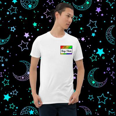 Rainbow they/them unisex t-shirt