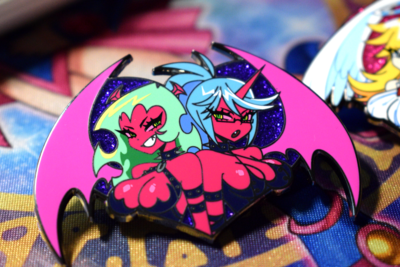 Demon Sisters Enamel Pin