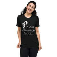 "I Am a Proverbs 31 Woman" Short sleeve t-shirt - Silhouette Design - Thumbnail 2