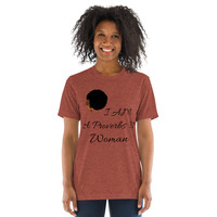 "I Am a Proverbs 31 Woman" Short sleeve t-shirt - Afro Design - Thumbnail 4