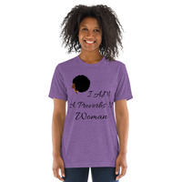 "I Am a Proverbs 31 Woman" Short sleeve t-shirt - Afro Design - Thumbnail 5
