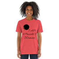 "I Am a Proverbs 31 Woman" Short sleeve t-shirt - Afro Design - Thumbnail 6