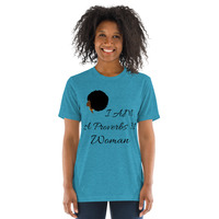 "I Am a Proverbs 31 Woman" Short sleeve t-shirt - Afro Design - Thumbnail 8