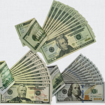 Prop Money Mixed  $100 +$50 +$20 Assorted 200 Pieces Replica Copy bills for Movie set,video,gift games,double sided play dollar