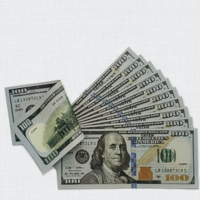 Prop Money Mixed  $100 +$50 +$20 Assorted 200 Pieces Replica Copy bills for Movie set,video,gift games,double sided play dollar - Thumbnail 1