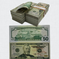 Prop Money Mixed  $100 +$50 +$20 Assorted 200 Pieces Replica Copy bills for Movie set,video,gift games,double sided play dollar - Thumbnail 2