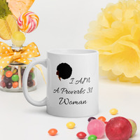 "I Am a Proverbs 31 Woman" White glossy mug - Thumbnail 1
