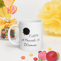 "I Am a Proverbs 31 Woman" White glossy mug - Thumbnail 5