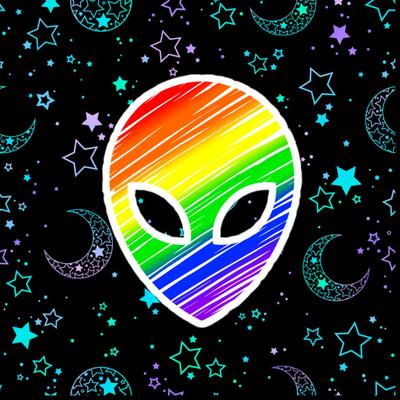 Pride alien sticker