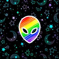 Pride Alien Sticker - Thumbnail 1