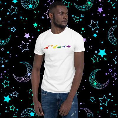 Rainbow dinosaurs unisex t-shirt