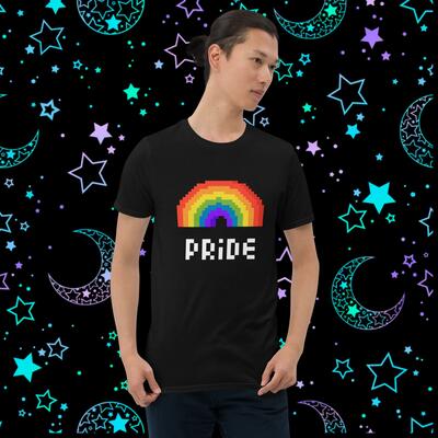 Pixel rainbow unisex t-shirt
