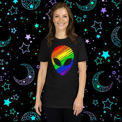Rainbow Alien Unisex T-Shirt