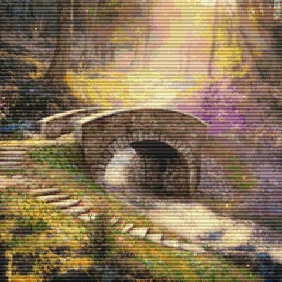 Magical bridge cross stitch pattern