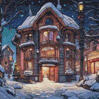 Winter Snow Cross Stitch Pattern - Thumbnail 1