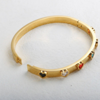Heart CZ bangle Valentines Day - Thumbnail 9