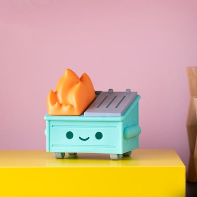 Dumpster fire night light