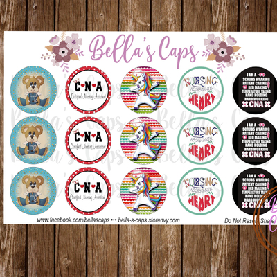 Cna themed 1" round digital cabochon image