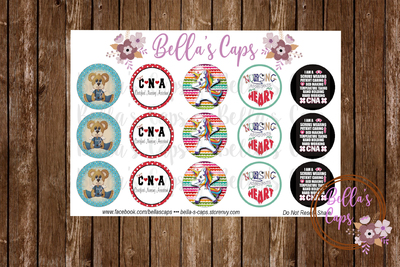 CNA Themed 1" Round Digital Cabochon Image
