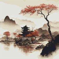 Temple Cross Stitch Pattern - Thumbnail 1