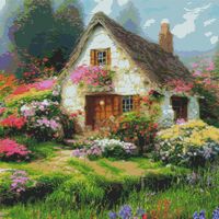 Sweet Cottage Cross Stitch Pattern - Thumbnail 1