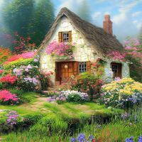 Sweet Cottage Cross Stitch Pattern - Thumbnail 2