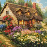 Summer Cottage Cross Stitch Pattern - Thumbnail 1
