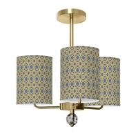 Newport 3 Arm Chandelier - Brass Finish - SBC-NEWPORT3BR_MARRAKESH - Thumbnail 1