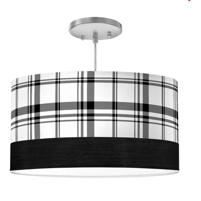 Big sur drum pendant light - sbc-bigsur16-ebonyvnr-plaid black - Thumbnail 5