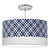 Big Sur Drum Pendant Light - SBC-BIGSUR16-EBONYVNR-PLAID_BLACK - Thumbnail 2