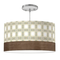 Big Sur Drum Pendant Light - SBC-BIGSUR16-EBONYVNR-PLAID_BLACK - Thumbnail 4
