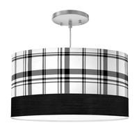 Big Sur Drum Pendant Light - SBC-BIGSUR16-EBONYVNR-PLAID_BLACK - Thumbnail 6