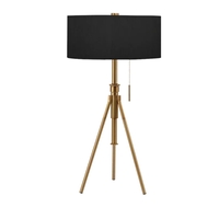 Tripoli Adjustable Table Lamp - Farmhouse Pattern Shades - SBC-TRIPOLI-BRASS-SANDDOLLAR_GRAY - Thumbnail 3