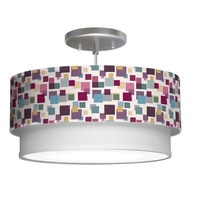 HOLLYWOOD TIERED DRUM PENDANT - HOLLYWOOD18-SCRIBBLES - Thumbnail 3